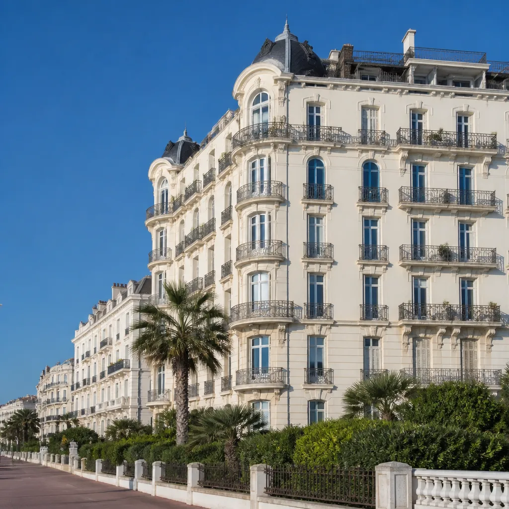 Immeuble Belle Époque en front de mer, le long de la promenade